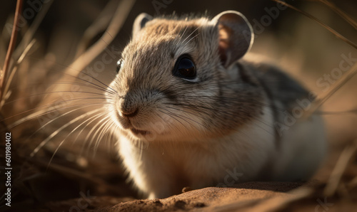 photo of kangaroo rat in its natural habitat. Generative AI © Bartek