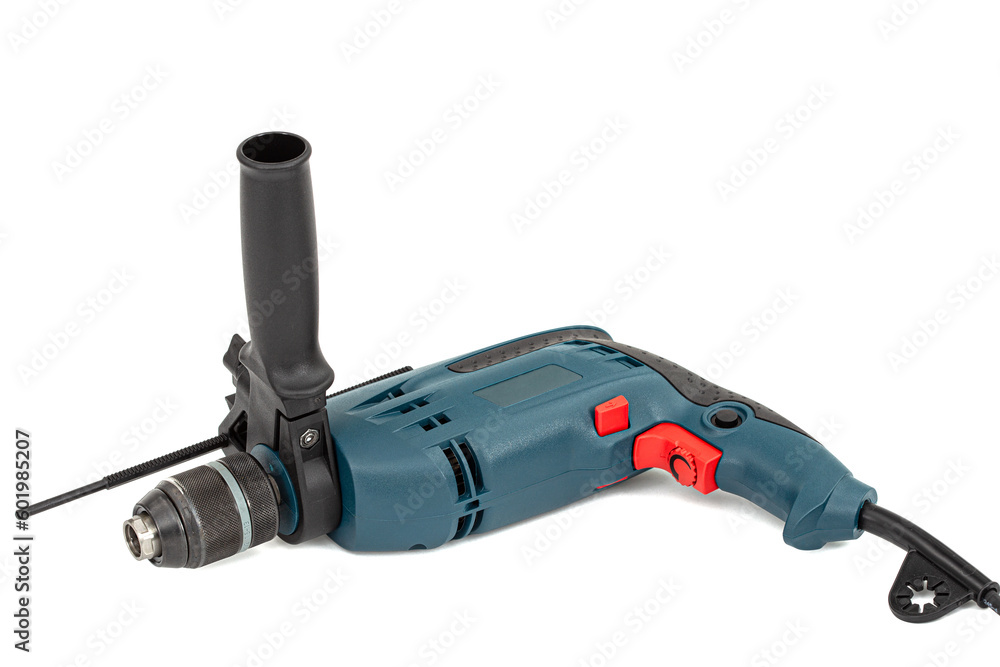 Electrical hand drill, isolated on white background Electrical hand drill, isolated on white background