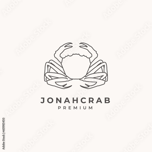 monoline animal logo crab minimalist