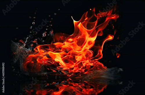 black background with fire on it