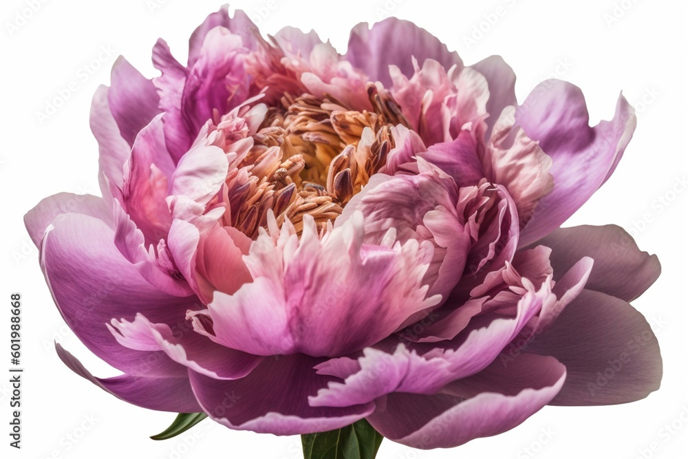 A transparent background png of a pink peony flower head. Generative AI A transparent background png of a pink peony flower head. Generative AI