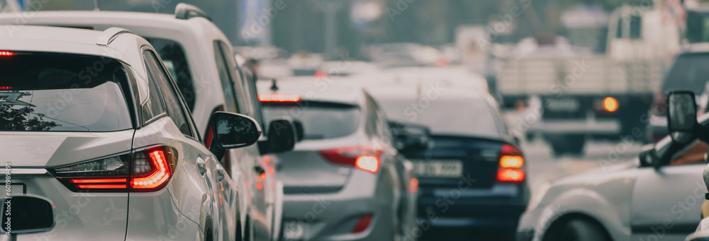 Cars stuck in traffic Cars stuck in traffic