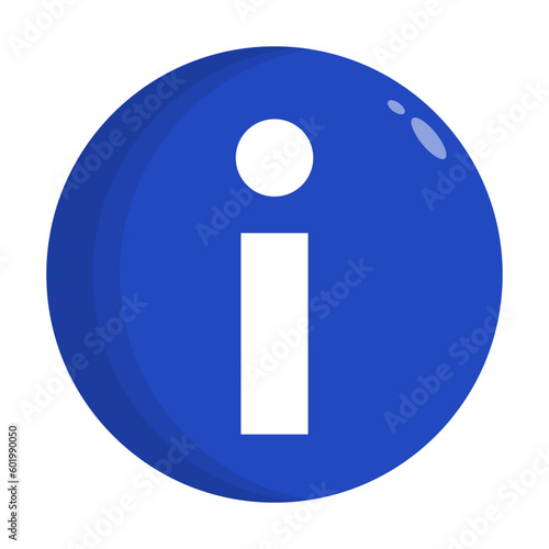 Flat design information icon. Help. Vector.