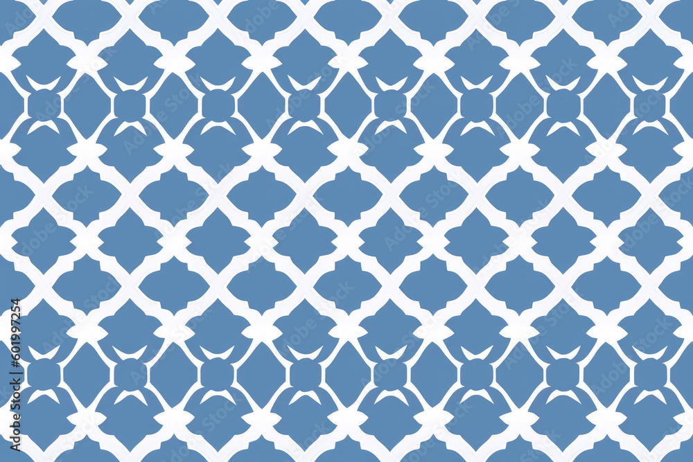 Fototapeta premium blue and white moroccan pattern background