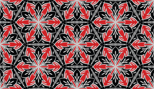 Geometric ethnic oriental pattern traditional Design for background,carpet,wallpaper,clothing,wrapping,Batik,fabric,Vector illustration.embroidery style.