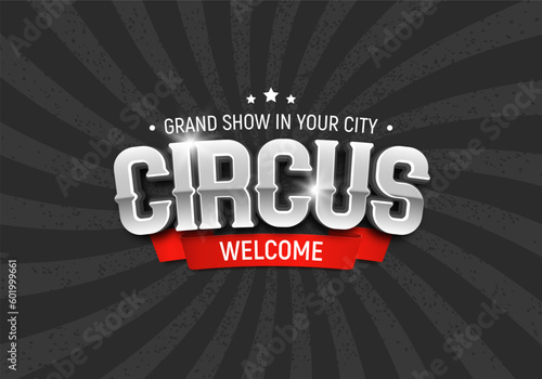 Retro Circus banner. Grand show. Vector illustration.