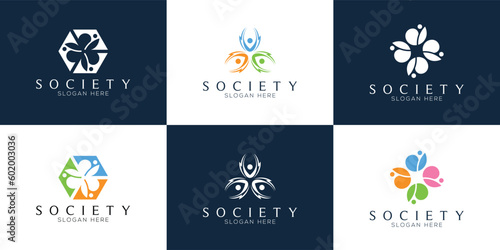 Connected Society: Fostering Community Empowerment and Collaboration with a Modern, Dynamic Logo Design