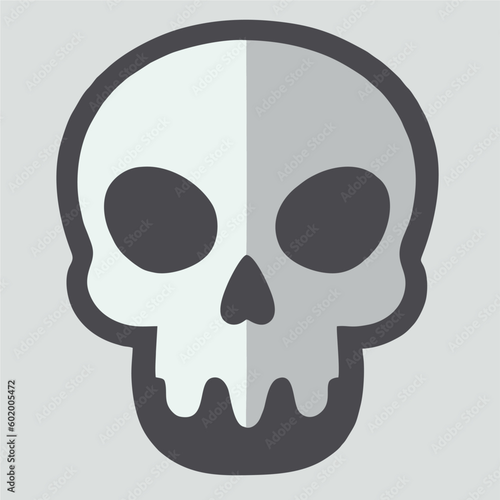 Icon skull.Icon in color mate style. Suitable for prints, poster, flyers, party decoration, greeting card, etc. Icon skull.Icon in color mate style. Suitable for prints, poster, flyers, party decoration, greeting card, etc.
