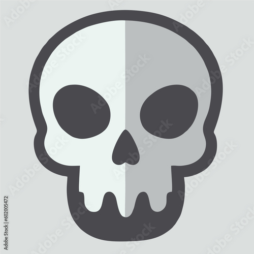 Icon skull.Icon in color mate style. Suitable for prints, poster, flyers, party decoration, greeting card, etc.