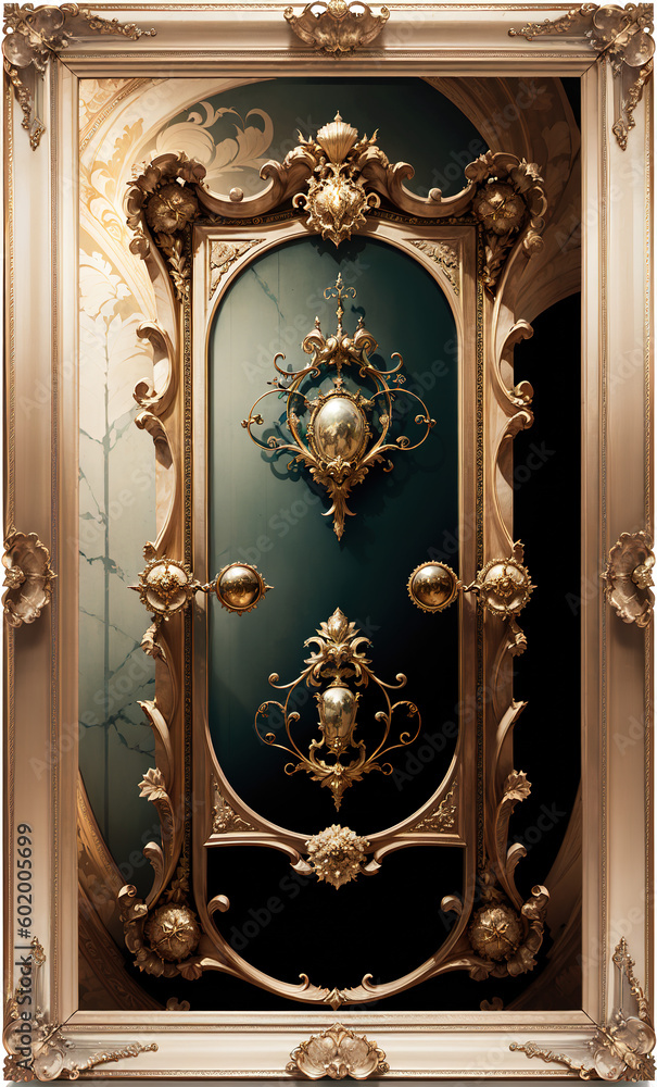 antique gold frame, baroque, rococo, art, generative ai, generative, ai antique gold frame, baroque, rococo, art, generative ai, generative, ai
