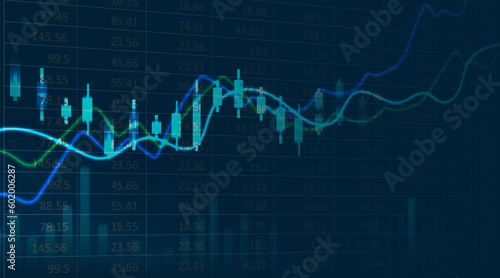 stock market chart or forex trading graph in graphical style suitable for financial investment or economic trend business idea and art design all abstract financial background. vector illustration