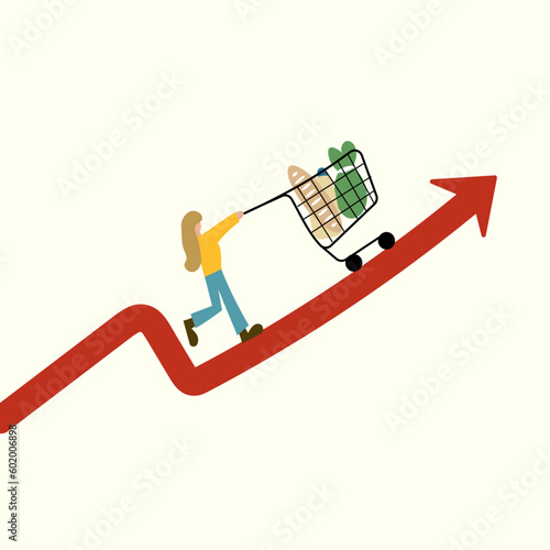 graph with dollar sign