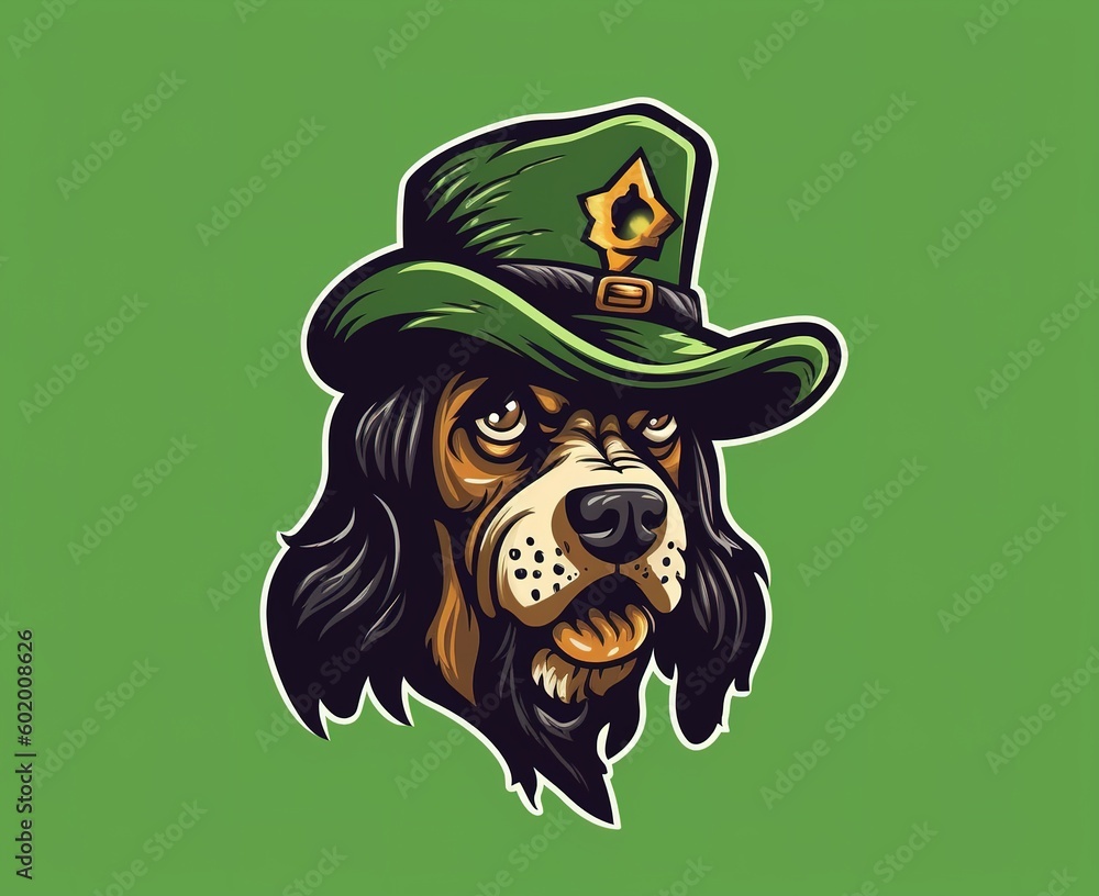 A dog head illustration graphic design, generative ai A dog head illustration graphic design, generative ai