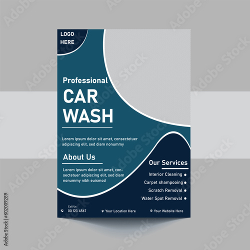Car Wash Flyer, Car Cleaning Service Poster, a4 car wash service flyer, automobile wash service leaflet design, Car Wash Flyer Poster Layout editable template