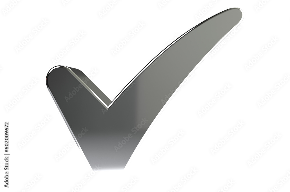 3D Tick - Check Mark Sign on Transparent Background 3D Tick - Check Mark Sign on Transparent Background