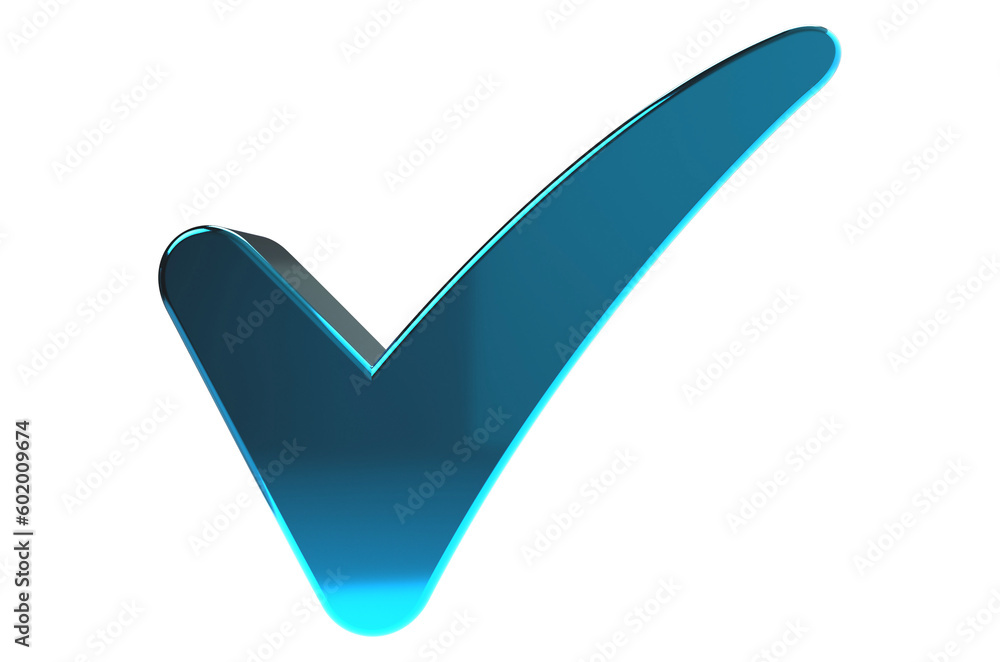 3D Tick - Check Mark Sign on Transparent Background 3D Tick - Check Mark Sign on Transparent Background