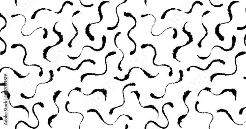 Animated Chaotic Wavy Inky Pattern on Blotting Paper