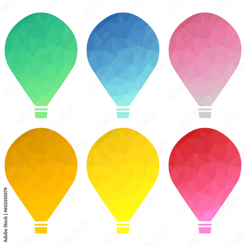 Vector Hot Air Balloon Icon Isolated on White Background.