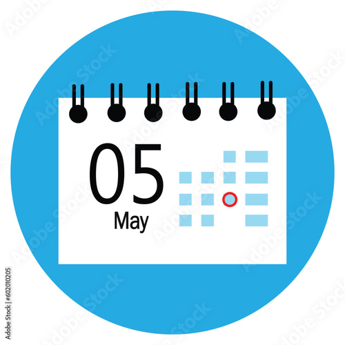 05 may icon with white background