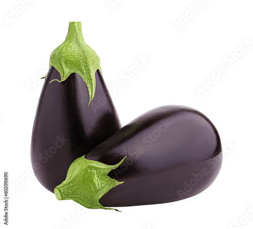 eggplant isolated on white background, full depth of field