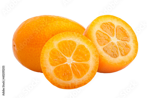 kumquat isolated on white background  full depth of field
