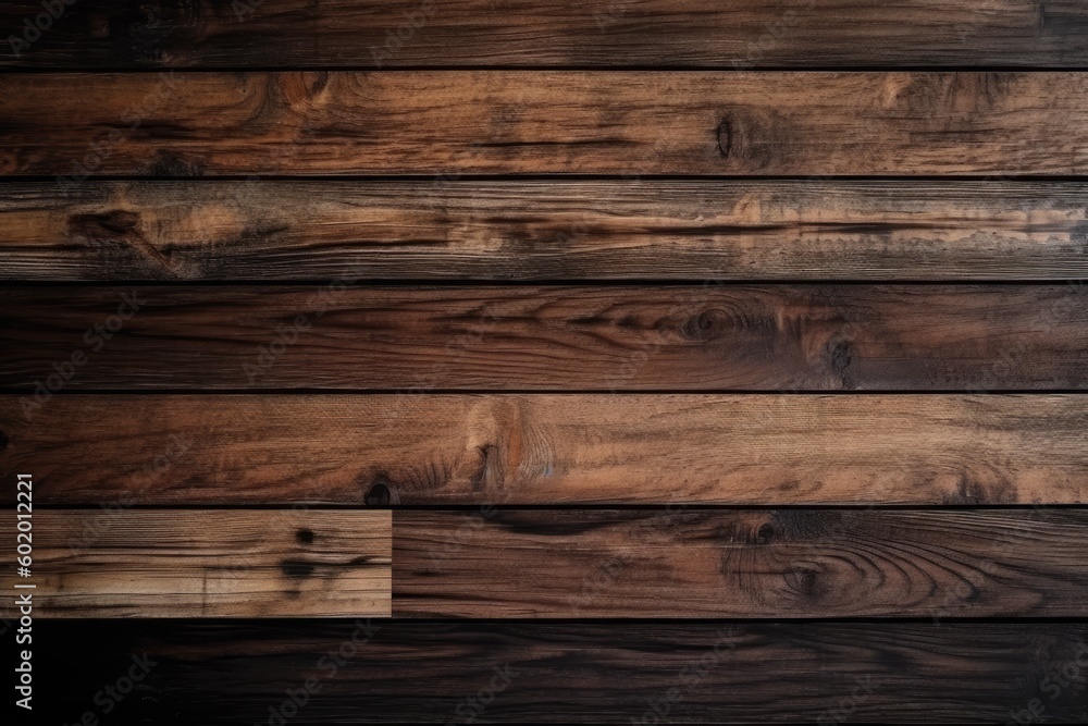 Dark brown old wood texture. Generative AI. Dark brown old wood texture. Generative AI.