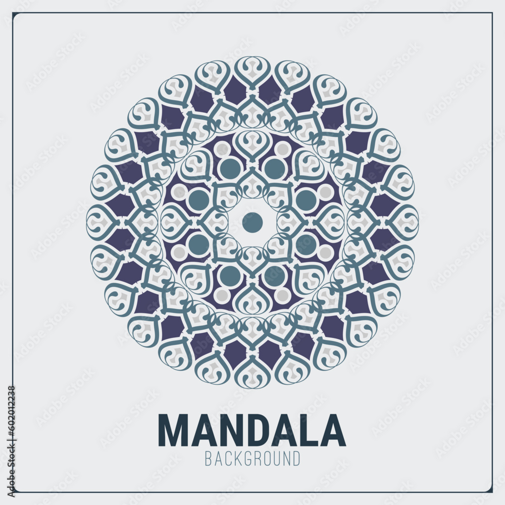 Mandala flat background design template Mandala flat background design template