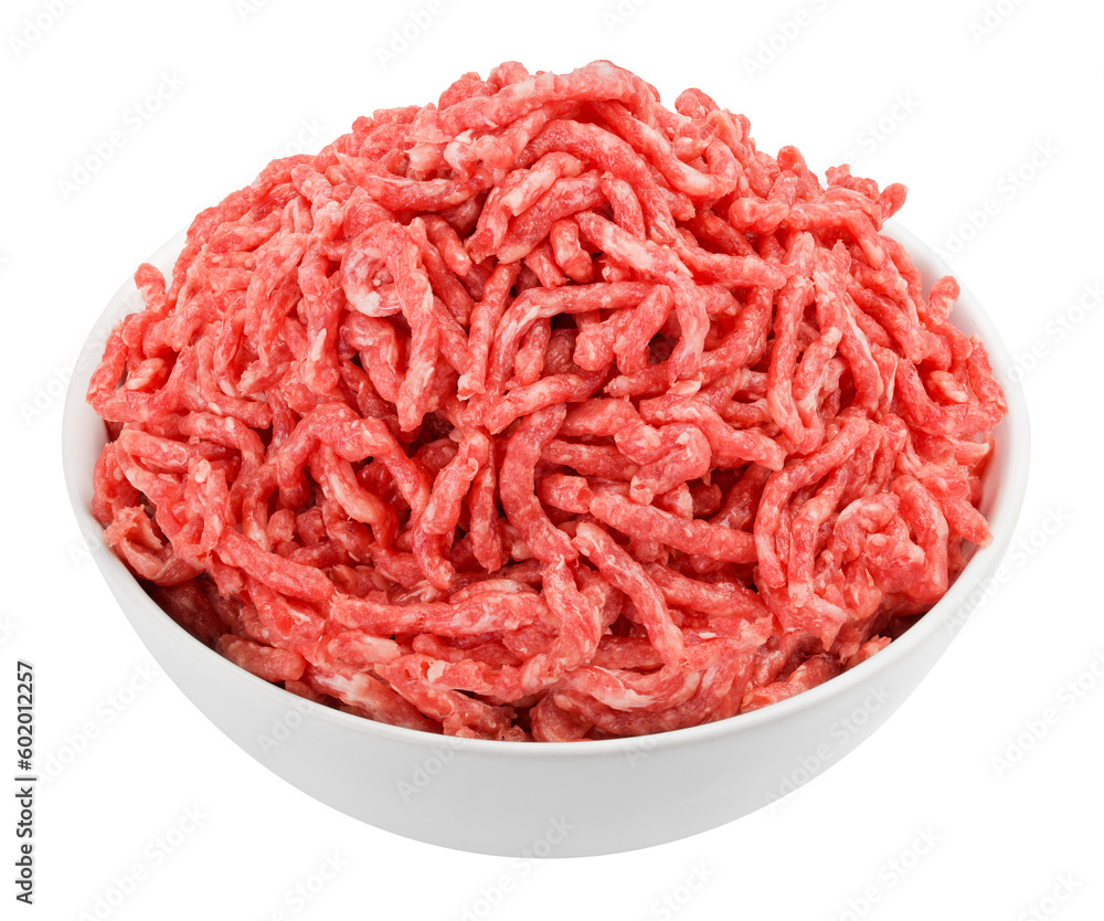 minced meat, pork, beef, forcemeat, isolated on white background, full depth of field minced meat, pork, beef, forcemeat, isolated on white background, full depth of field