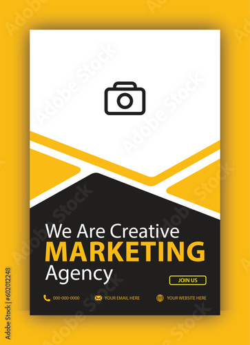 Corporate and digital business marketing promotion post design or social media banner minimal and modern