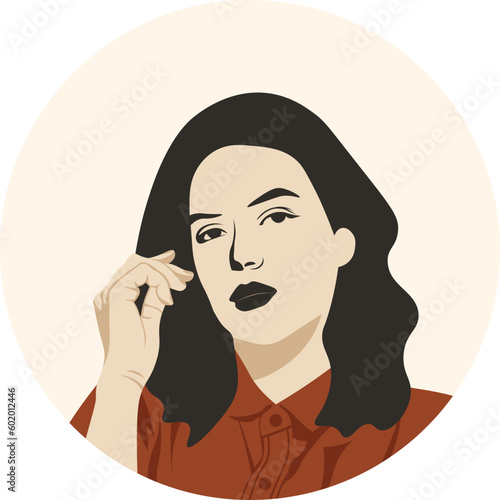 Beautiful Woman Logo Icon Vector suitable for branding, company logo, and illustration