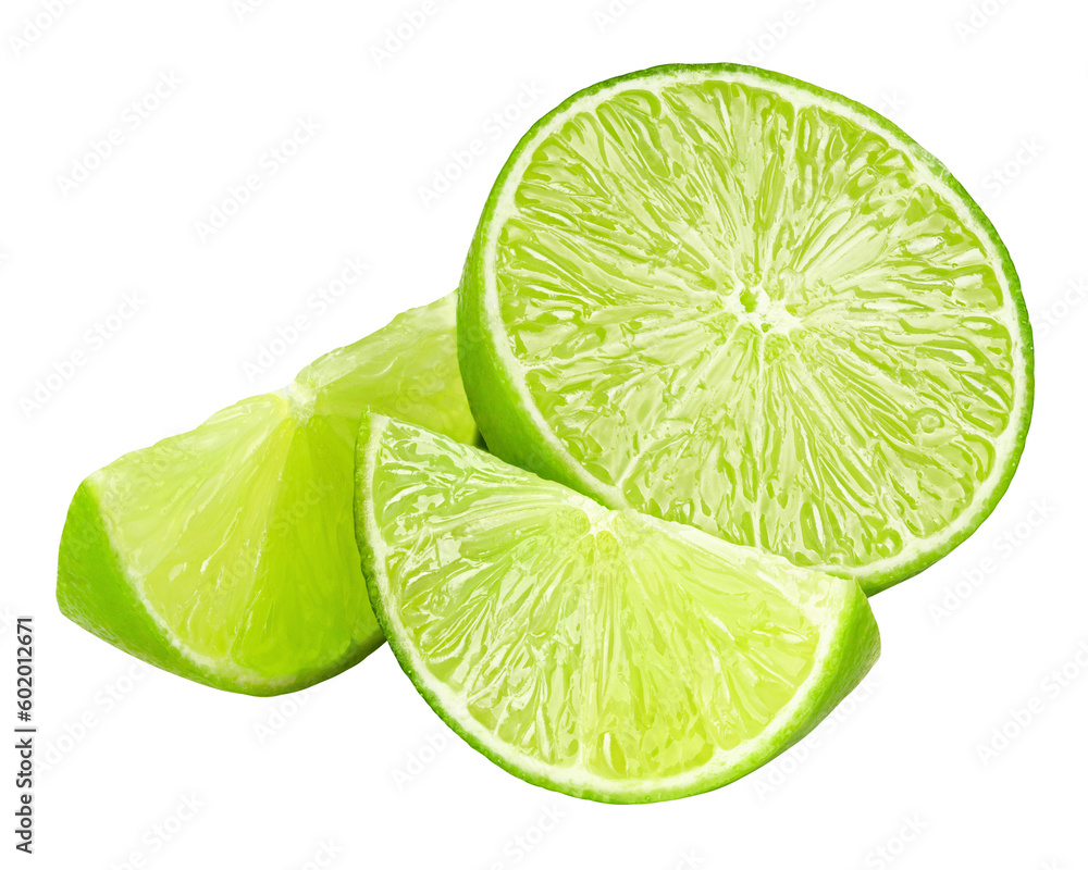 Lime isolated on white background, full depth of field
