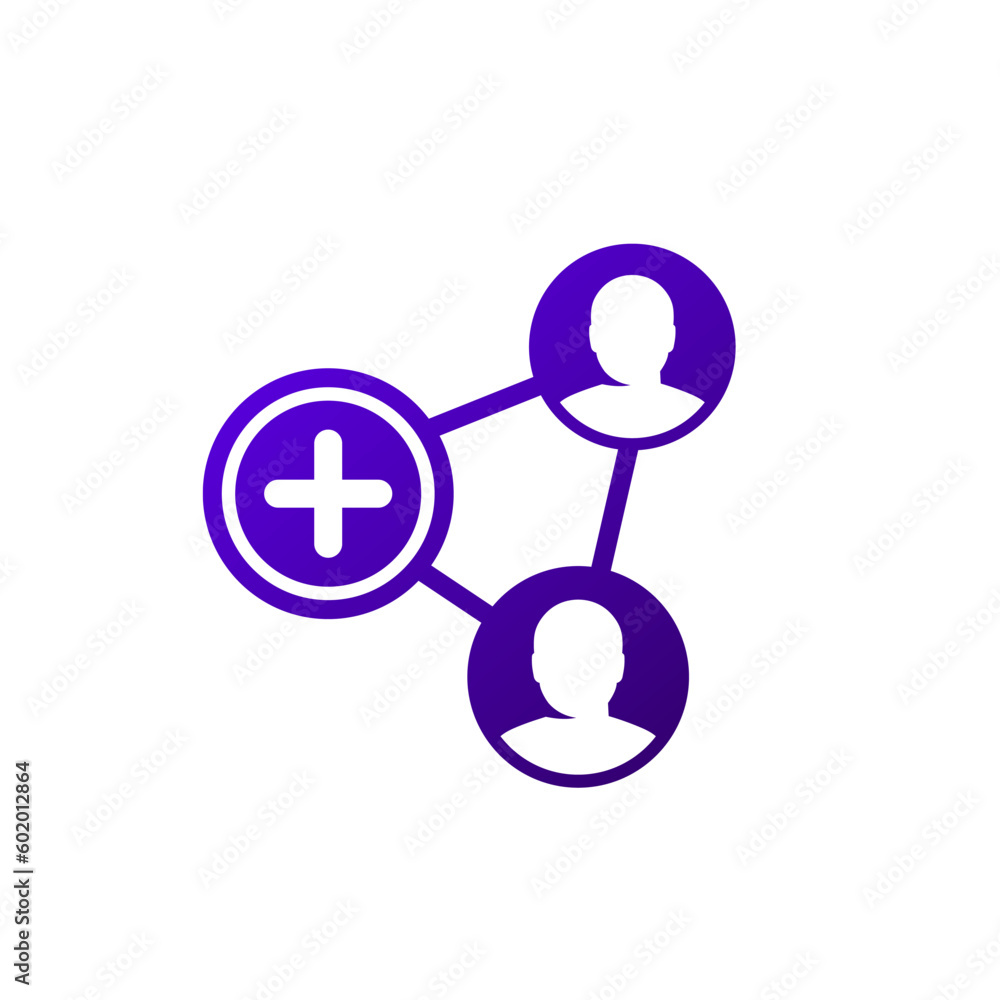 referrals or affiliate program icon on white referrals or affiliate program icon on white