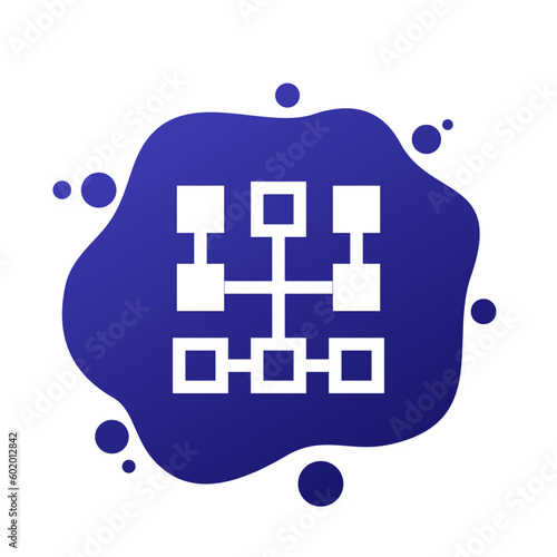 cluster vector icon for web