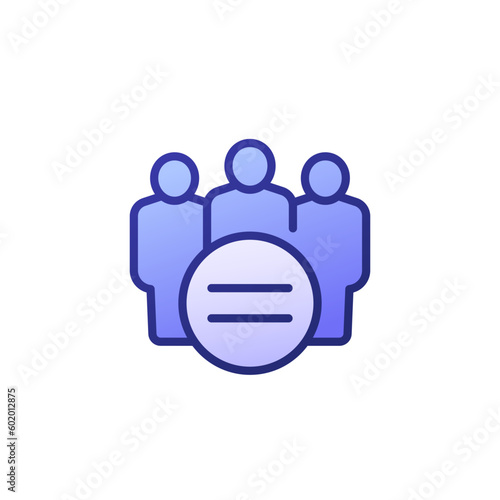 social equality icon with outline