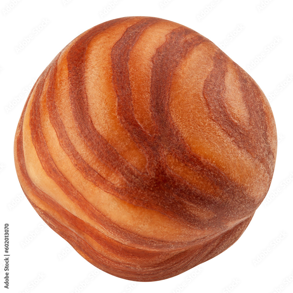 Hazelnut peeled, isolated on white background, full depth of field Hazelnut peeled, isolated on white background, full depth of field