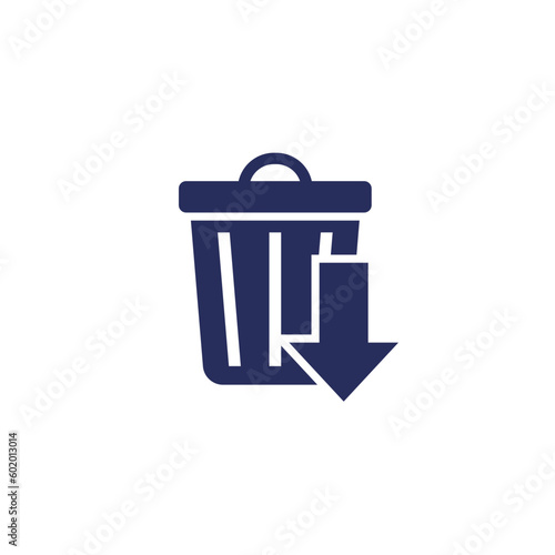 Reduce waste icon, vector pictogram