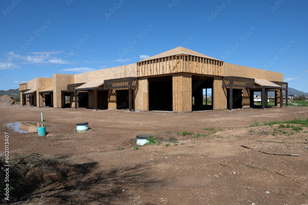 A commercial building in construction A commercial building in construction