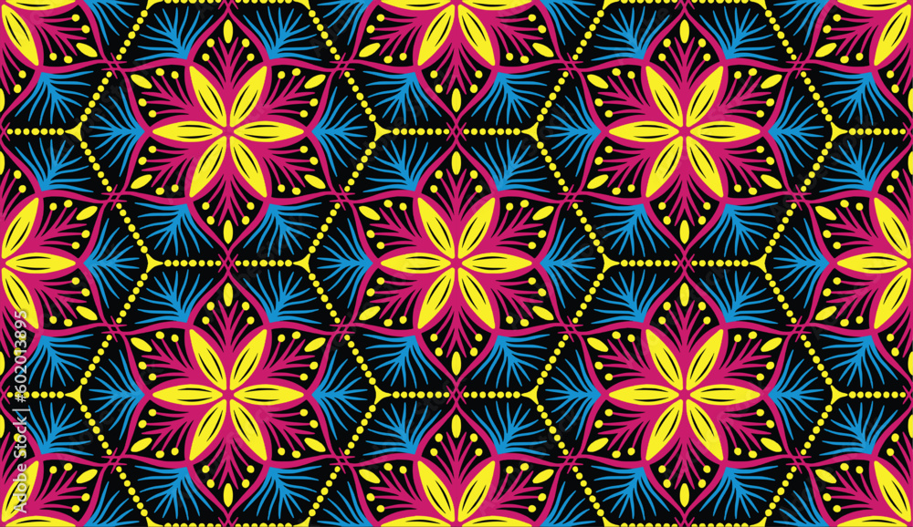 Geometric ethnic oriental pattern traditional Design for background,carpet,wallpaper,clothing,wrapping,Batik,fabric,Vector illustration.embroidery style.