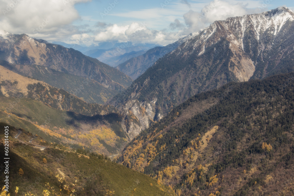Fototapeta premium Pitiao river valley in Sichuan province, China