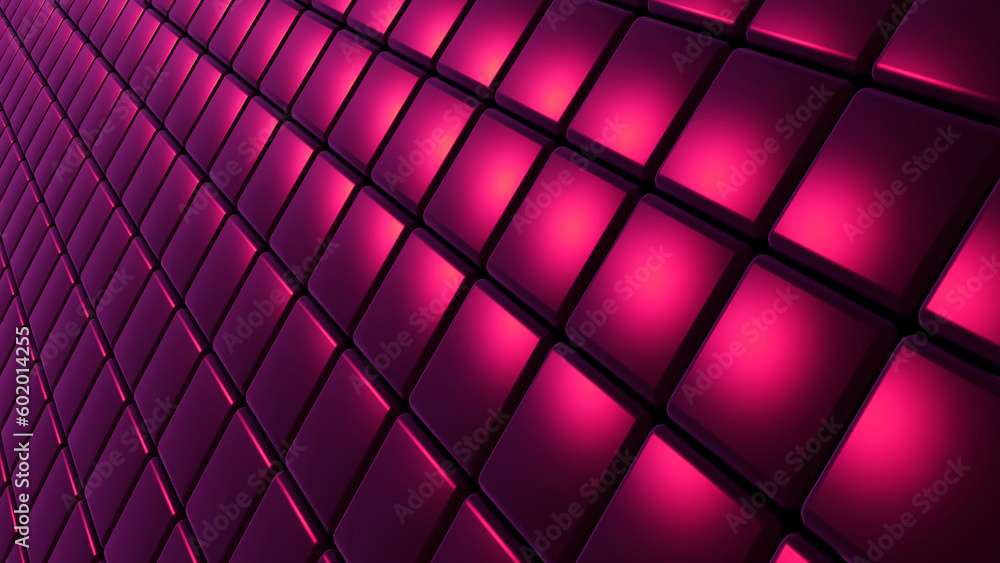 Obraz premium Dark purple metallic technology background, metal squares pattern.