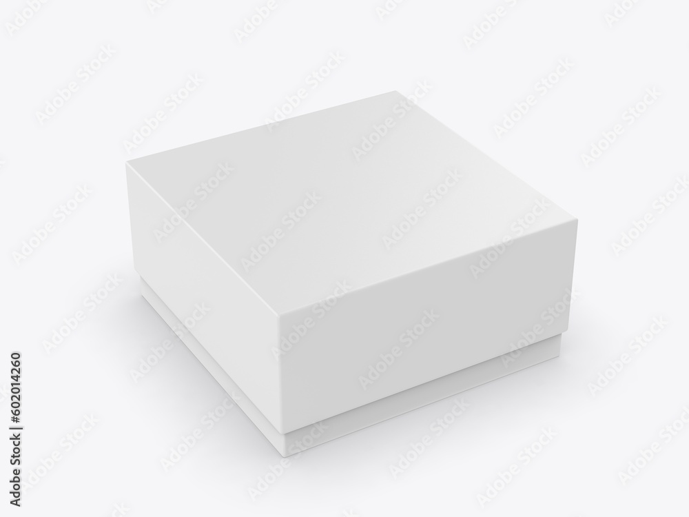 Blank paper lid box template mockup, 3d render illustration. Blank paper lid box template mockup, 3d render illustration.