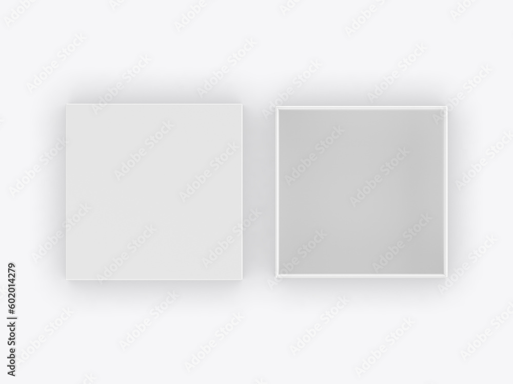Blank paper lid box template mockup, 3d render illustration. Blank paper lid box template mockup, 3d render illustration.