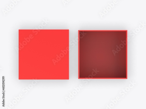 Free Download Blank paper lid box template mockup, 3d render illustration. - GFXLoad