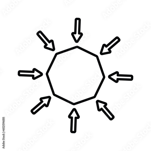 Actuality, actually, entity icon. Line, outline symbol.