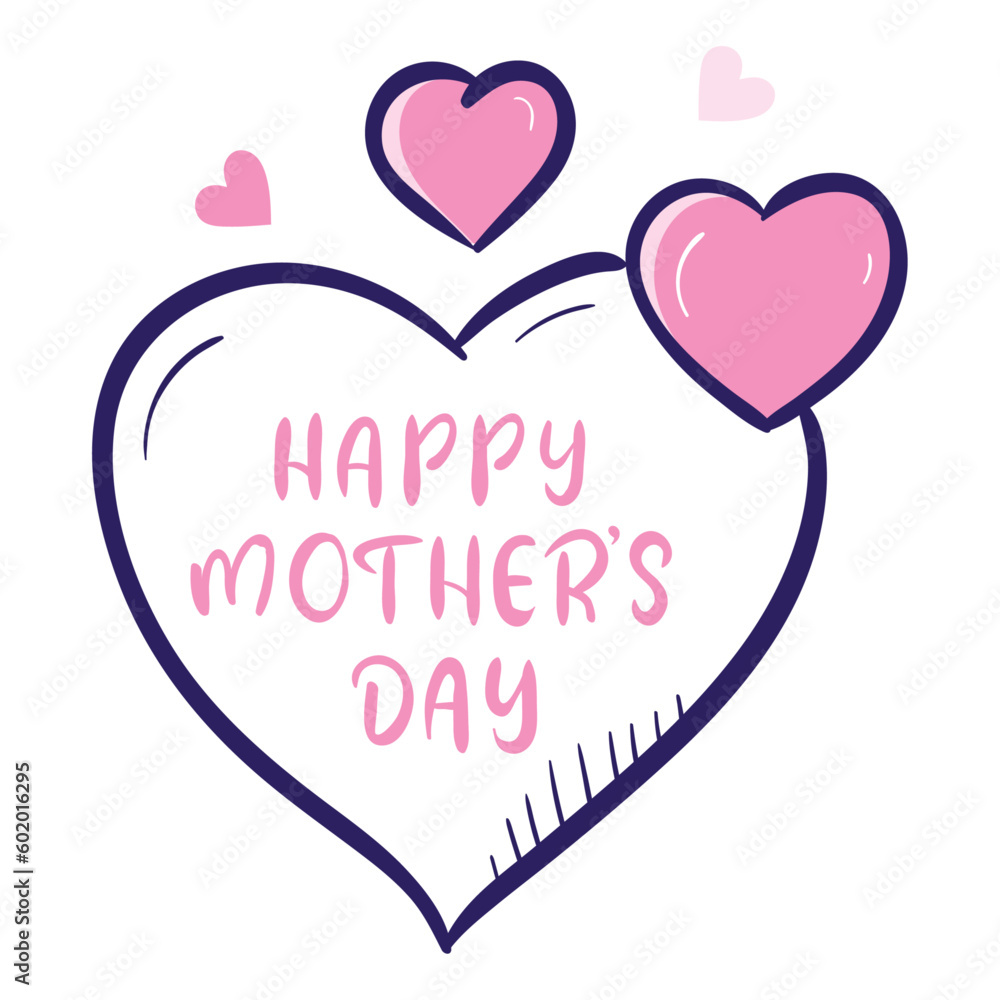 Mother's day illustration. Happy mothers day vector illustration.