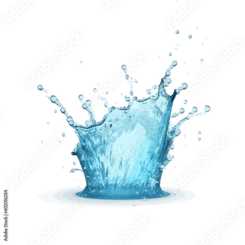 Vector isolated blue splash of water.
