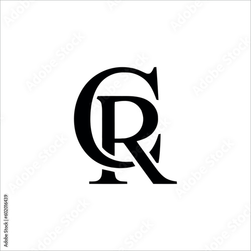 A black and white cr logo with a large cr on the bottom