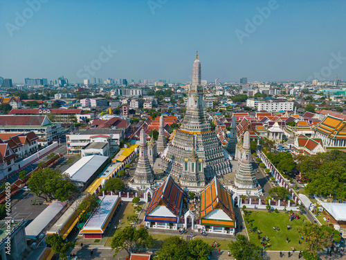 Wat Arun Ratchawararam Ratchawaramahawihan or Temple of dawn is a Buddhist temple photo