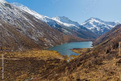 Dahaizi lake in Haizi valley near Siguniang mountain in Sichuan province, China