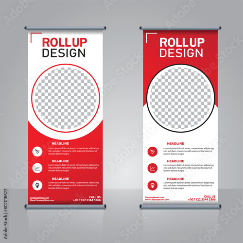 Roll up banner modern abstract design